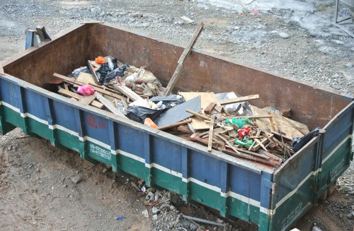Illustration of accessible skip hire services in Pimlico with a skip and wheelchair symbol